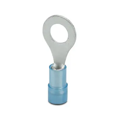 Produktfoto 1 von Phoenix Contact Ringkabelschuh, Isoliert 16 AWG, Kupfer, Blau, 14 AWG max.AWG, innen ø 6.5 mm, M6