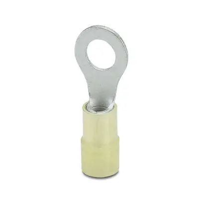 Produktfoto 1 von Phoenix Contact Ringkabelschuh, Isoliert, Kupfer, Gelb, M6mm