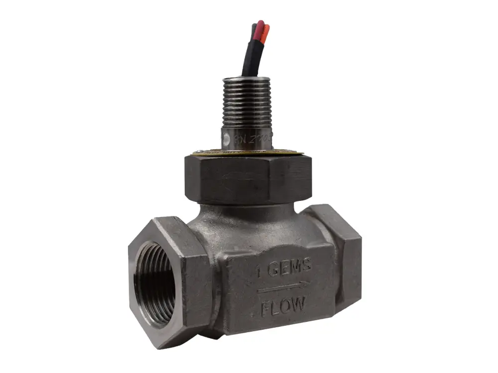 Gems Sensors FS-200 Flüssigkeit Durchflusssensor → 0,5 GPM Typ Messing Inline-Durchfluss