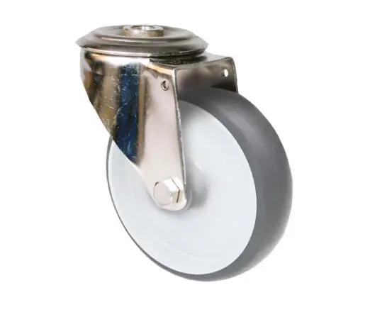 Produktfoto 1 von Guitel Hervieu Drehlager Lenkrolle, Rad ø 125mm, 100kg, Ges H. 155mm, Bolzenloch