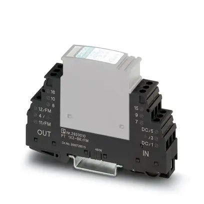 Phoenix PLUGTRAB PT Überspannungsschutzeinheit Überspannungsschutz 1 A 250V, DIN-Hutschiene, -40 °C→85 °C