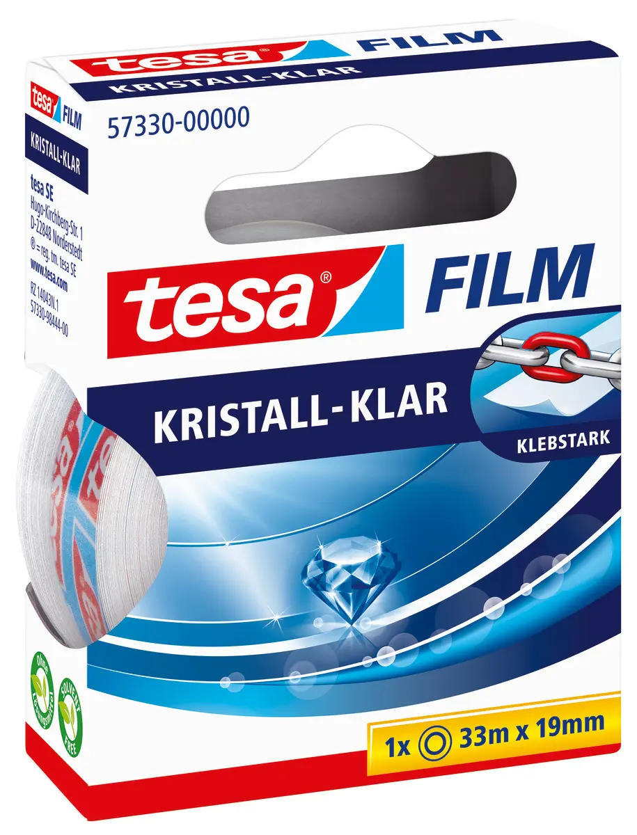 Produktfoto 1 von Tesa Büroband Klar, 19 mm x 33 m, Tesafilm crystal clear