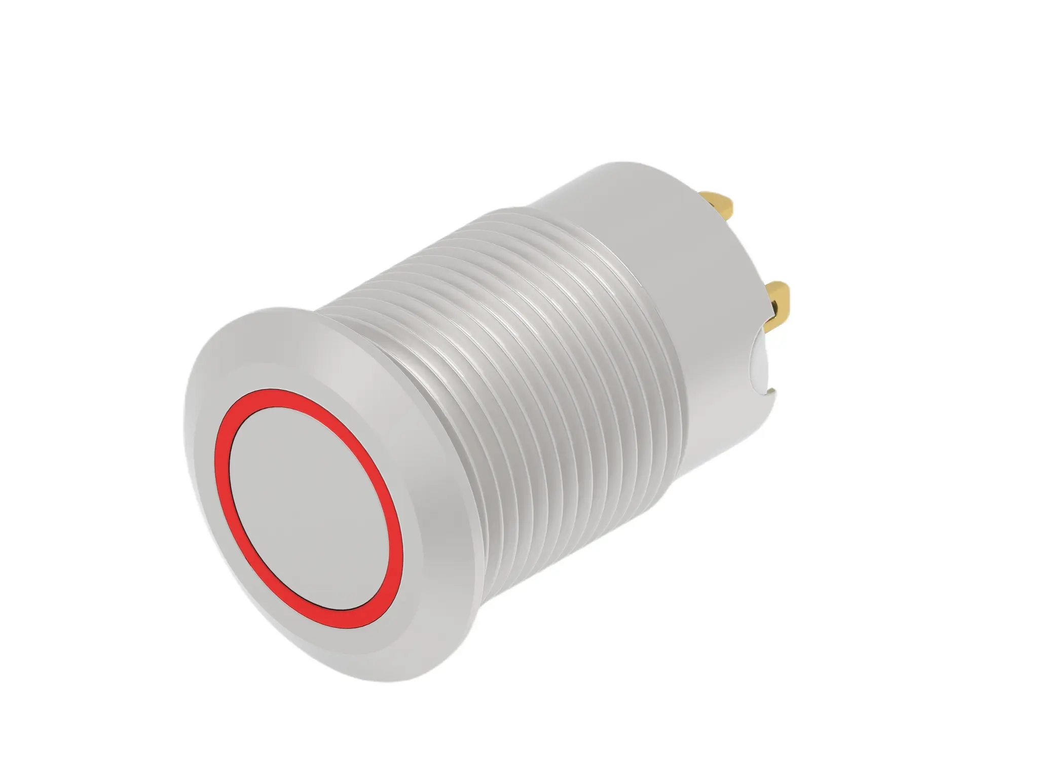 Produktfoto 1 von TE Connectivity AV12 Druckschalter Rot Beleuchtet Tastend Schraubanschlussklemme Ø 12 mm, SPST / 100 mA 12 V dc 24 V ac,