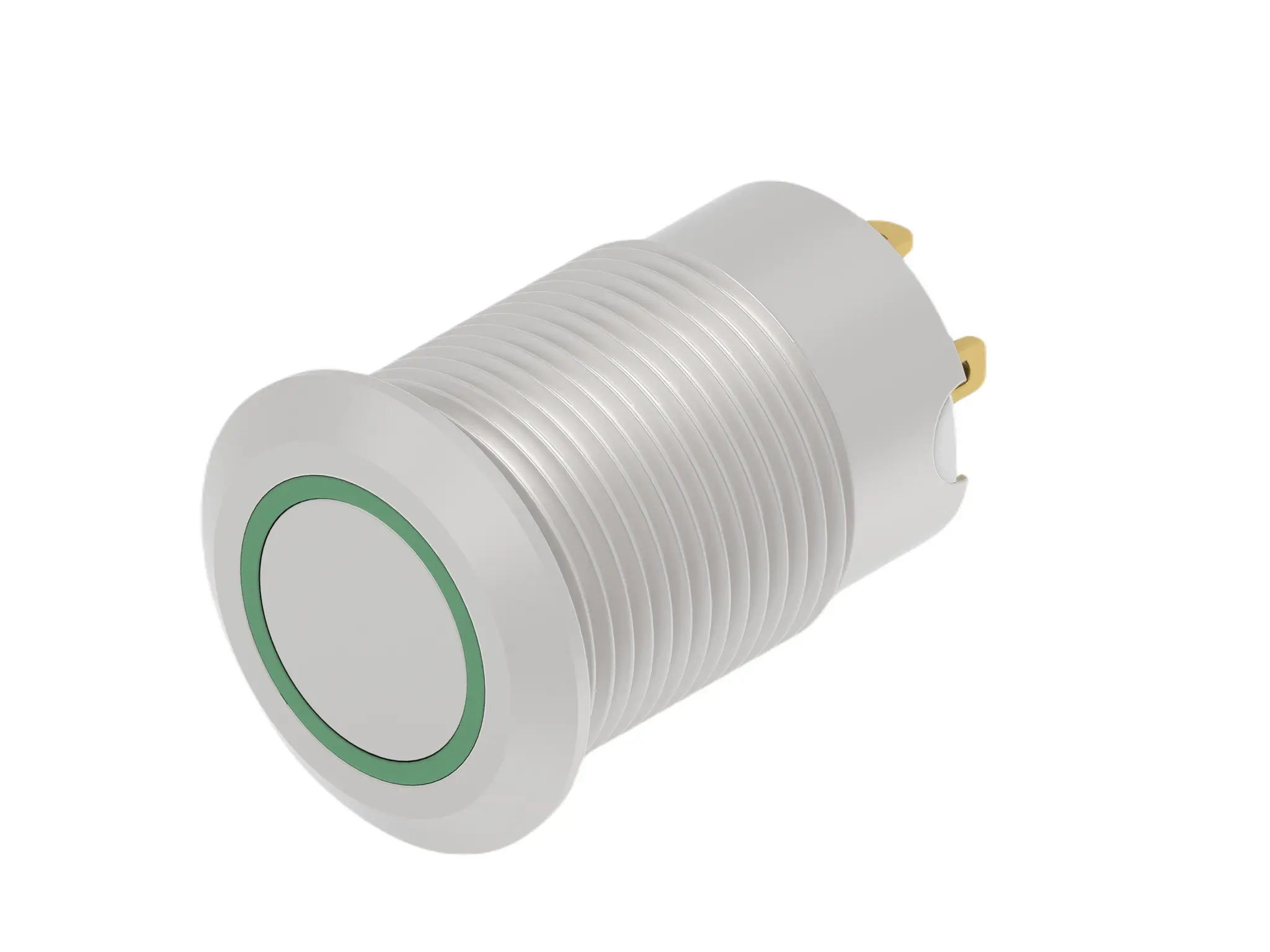Produktfoto 1 von TE Connectivity AV12 Druckschalter Grün Beleuchtet Tastend Schraubanschlussklemme Ø 12 mm, SPST / 100 mA 24 V dc 24 V