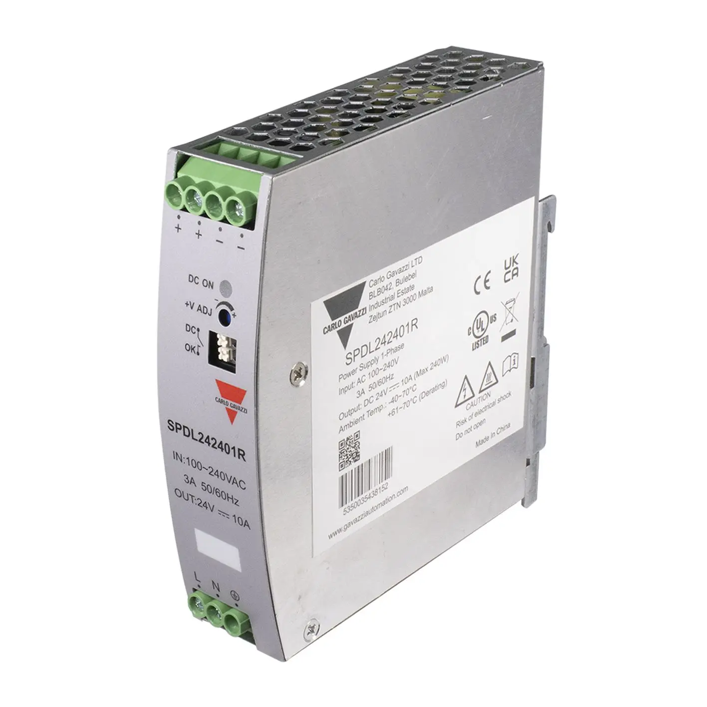 Produktfoto 1 von Carlo Gavazzi Schaltnetzteil, 24V / 10A 240W 100 → 240V dc