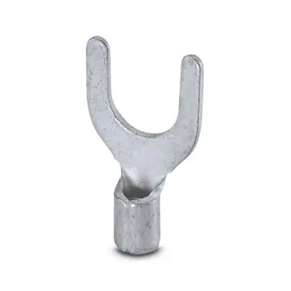 Produktfoto 1 von Phoenix Contact Silber Unisoliert Gabelkabelschuh B. 10.7 mm, M6 17 AWG 13 AWG