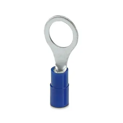 Produktfoto 1 von Phoenix Contact Ringkabelschuh, Unisoliert 16 AWG, Polyamid, Blau, 14 AWG max.AWG, innen ø 8.5 mm, M8