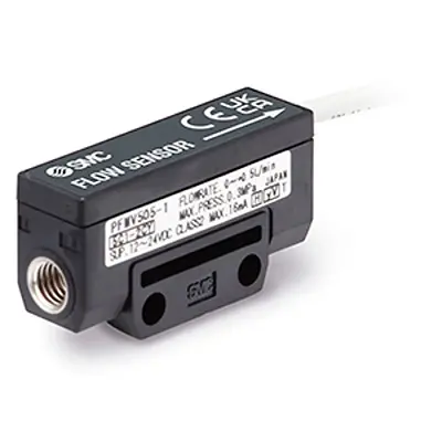 Produktfoto 1 von SMC PFMV5 Luft, Gas, Flüssigkeit, Wasser Durchflusssensor → 3 l/min. Typ Durchflussschalter