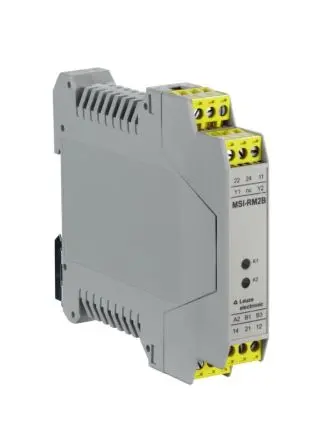 Produktfoto 1 von Leuze MSI-RM2B Sicherheitsrelais, 2 Sicherheitskontakte, Automatisch Performance Level (PL) e, IEC/EN 62061, IEC 61508,