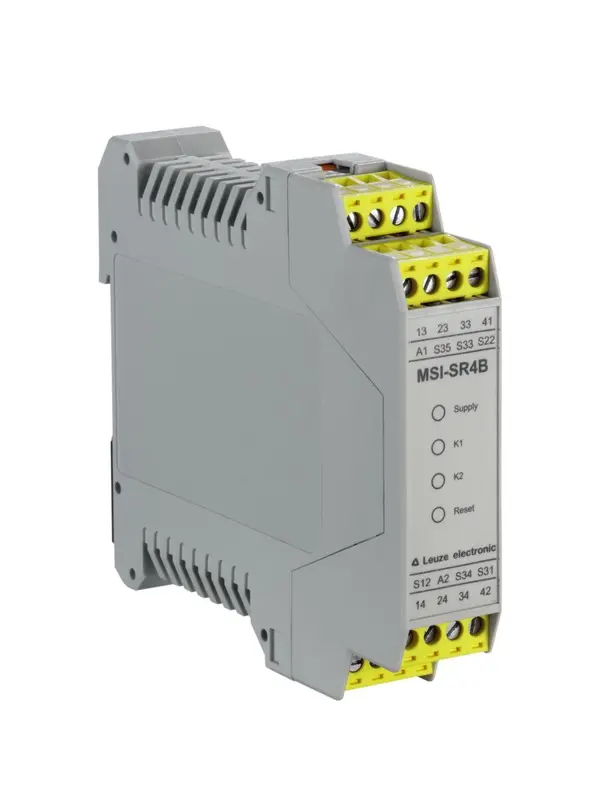 Produktfoto 1 von Leuze MSI-SR4B Sicherheitsrelais 24V 1 Sicherheitskontakte Sicherheitsrelais