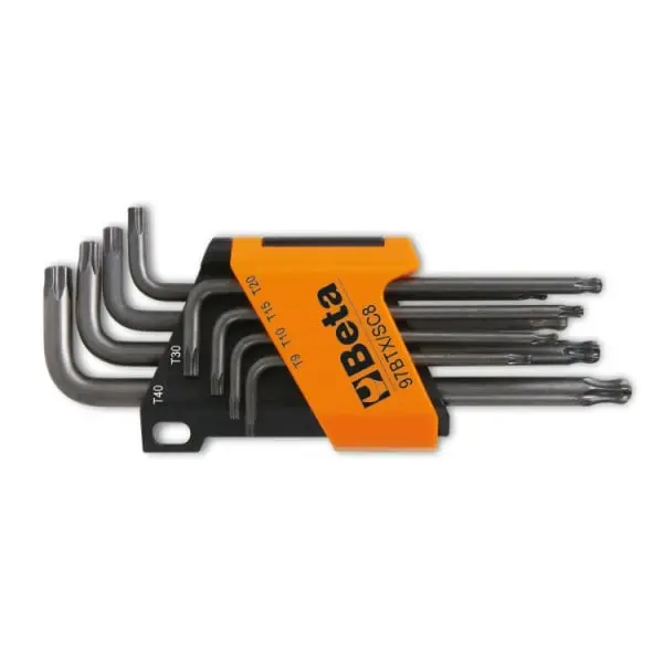 Produktfoto 1 von BETA 9 → 40 mm TORX®-Schlüsselsatz Kugelkopf 8-teilig, T9, T10, T15, T20, T25, T27, T30, T40