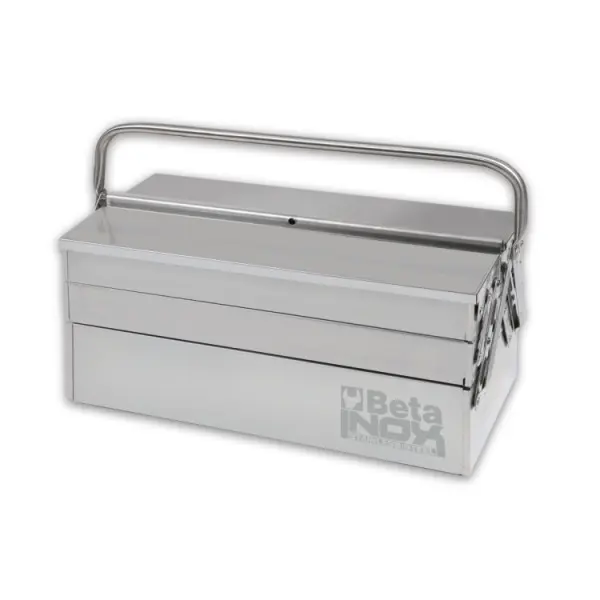 Produktfoto 1 von BETA Edelstahl 304 Werkzeugkasten und Werkzeugkoffer, L. 450 mm B. 2 mm H. 210 mm, 4 kg
