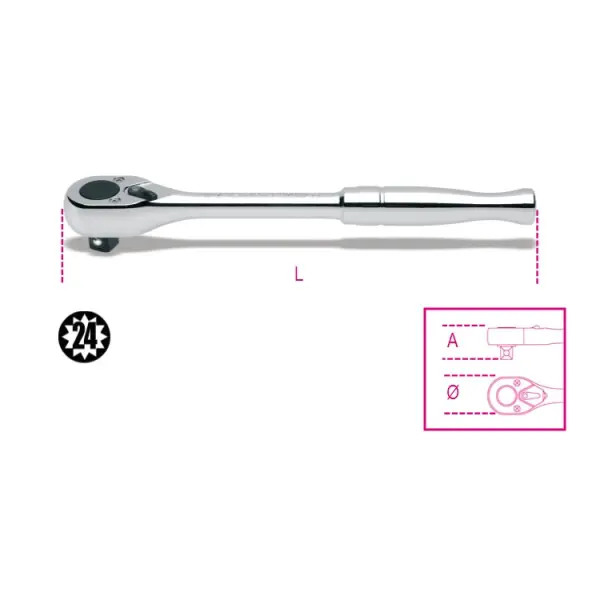 BETA 1/2 in Stecknuss-Zubehör Metall Legierungsstahl, Länge 253 mm