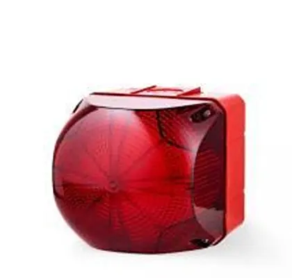 Produktfoto 1 von AUER Signal Q Series LED Multi-Stroboskop Signalleuchte Rot, 48 V AC/DC