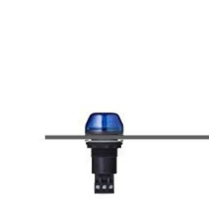 Produktfoto 1 von AUER Signal M22 LED Dauer, Filament/Warnsummer Signalleuchte 240V Blau Panel, Ø 30 mm x 6 mm IP65