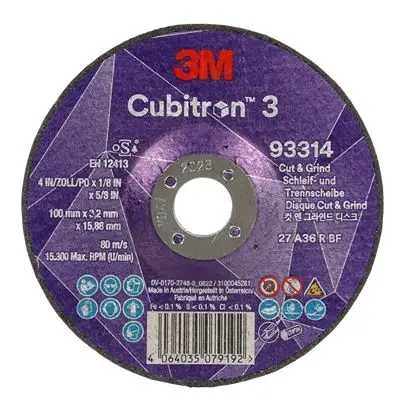 Produktfoto 1 von 3M 3M Cubitron 3 Präzisionskorn Ø 100 mm / Stärke 3.2 mm, Korngröße 36 36 10