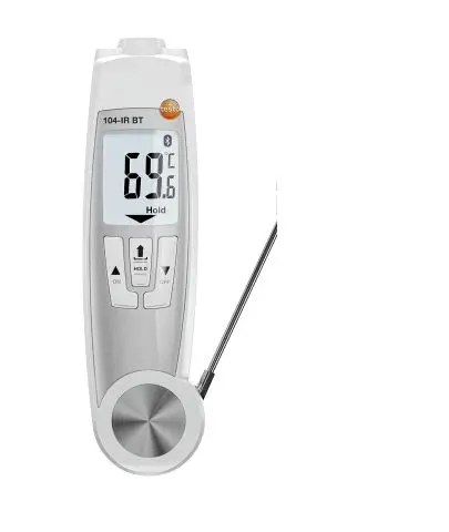 Produktfoto 1 von Testo TESTO 104-IR BT Infrarot Thermometer, -30 °C, bis 70 °C, Celsius