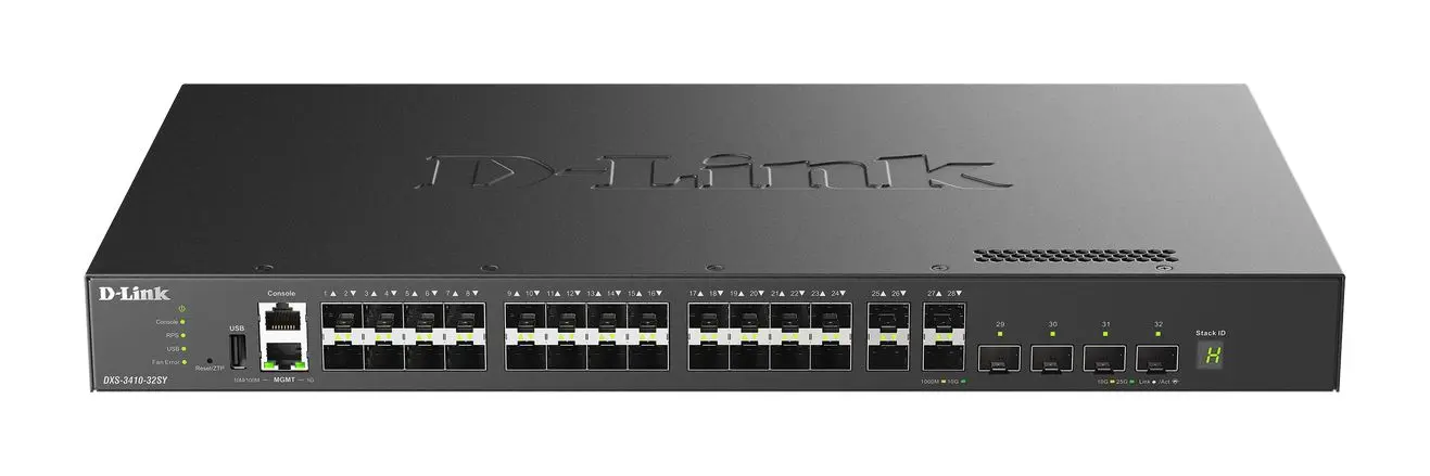 Produktfoto 1 von D-Link DXS-3410-32SY/B Netzwerk Switch 32-Port Managed UK