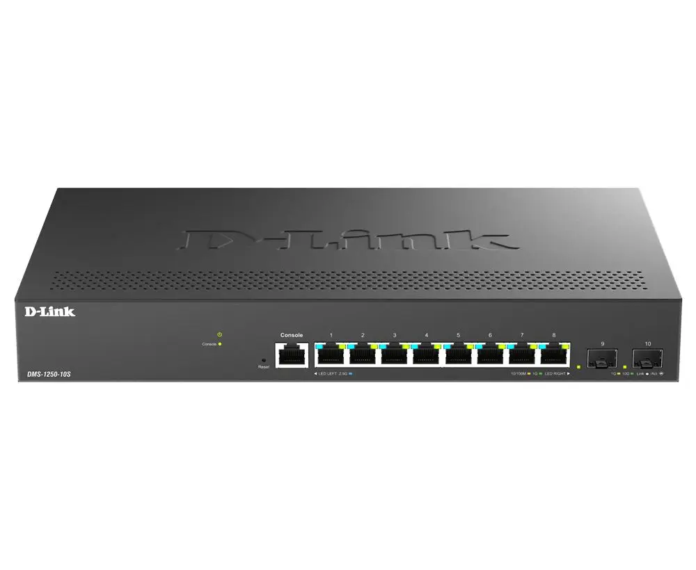 Produktfoto 1 von D-Link DMS-1250-10S/B Netzwerk Switch 10-Port Managed UK