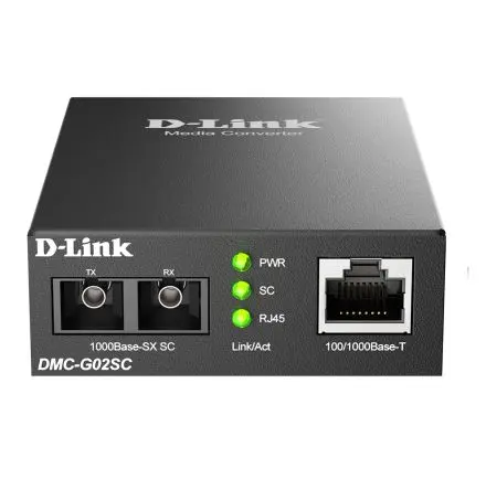 Produktfoto 1 von D-Link Ethernet-Medienkonverter 1000Mbit/s, Multimodus, Multimodus 550 m 1000 Mbit/s, Anschluss: RJ45