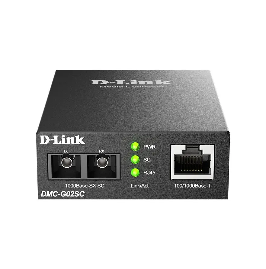 Produktfoto 1 von D-Link Ethernet-Medienkonverter 1000Mbps, Voll-Duplex, Multimodus 550 m 1000 Mbps, Anschluss: RJ45
