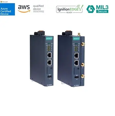 Produktfoto 1 von MOXA UC-8220 IoT-Gateway Armv7 Cortex-A7 2GB, 2 COM-Ports, DDR3 RAM