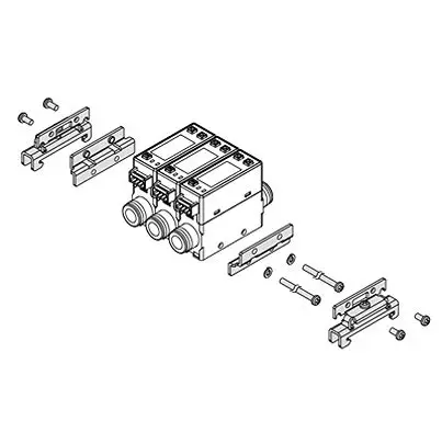 Produktfoto 1 von SMC Pneumatik-Instrumentenzubehör zur Verwendung mit PFM