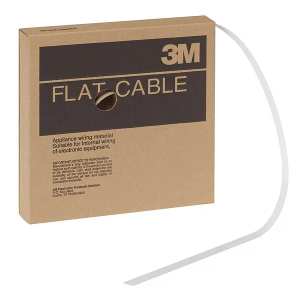 Produktfoto 1 von 3M 3801 Flachbandkabel , 10-adrig, Raster 1.27mm Nicht abgeschlossen, Anschluss A offenes Ende