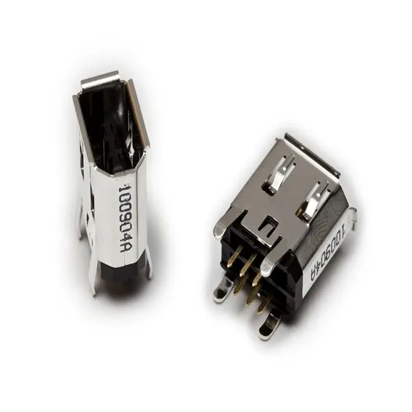 Produktfoto 1 von 3M E/A-Firewire-Steckverbinder 3E106, 6-polig, gewinkelt, Platine Buchse