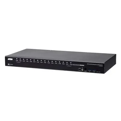Produktfoto 1 von Aten KVM-Switch 16-Port 2 Videoausgänge HDMI 8 Displays USB 3,5-mm-Audiobuchse 4096 x 2160 pixel