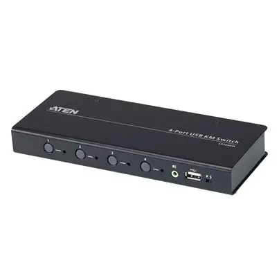 Produktfoto 1 von Aten KVM-Switch 4-Port 16 Displays USB 3,5-mm-Audiobuchse