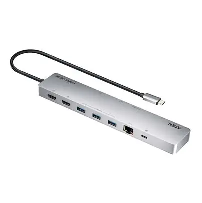 Produktfoto 1 von Aten Docking-Station, USB C, USB 3.2 Gen 1, mit HDMI, 11 xUSB Ports 2 Displays