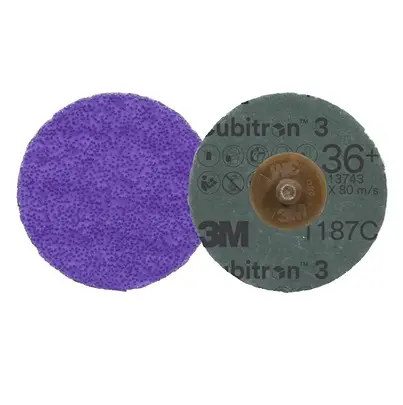 Produktfoto 1 von 3M Cubitron 3 Präzisionsgeformtes Keramikkorn Schleifscheibe Ø 75 mm, Korngröße 50 200 Per Pack