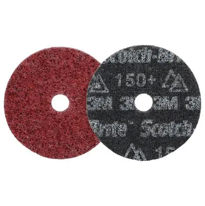 Produktfoto 1 von 3M Scotch-BriteTM Precision Heavy Duty Aluminiumbeschichtet Schleifscheibe Klett-Schleifscheibe Ø 4 Zoll, Korngröße 100