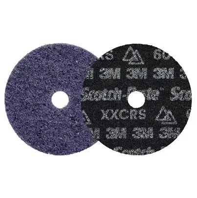Produktfoto 1 von 3M Scotch-BriteTM Precision Heavy Duty Aluminiumbeschichtet Schleifscheibe Klett-Schleifscheibe Ø 4 Zoll, Korngröße 100