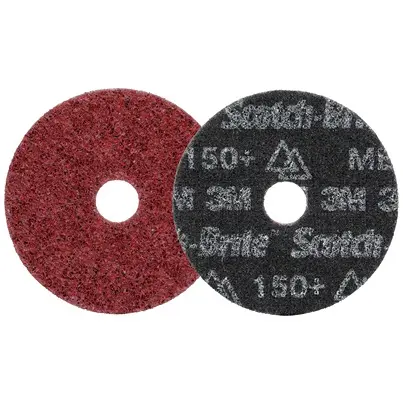 Produktfoto 1 von 3M Scotch-BriteTM Precision Heavy Duty Aluminiumbeschichtet Schleifscheibe Klett-Schleifscheibe Ø 4.5 in, Korngröße 50