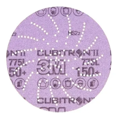 Produktfoto 1 von 3M Präzisionsgeformtes Keramikkorn Klebeband/PSA-Schleifscheibe Schleifscheibe Ø 127 mm 150+, Korngröße 50