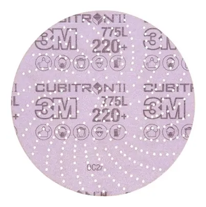 Produktfoto 1 von 3M Präzisionskorn Klebeband/PSA-Schleifscheibe Schleifscheibe Ø 152.4 mm 220+, Korngröße 50