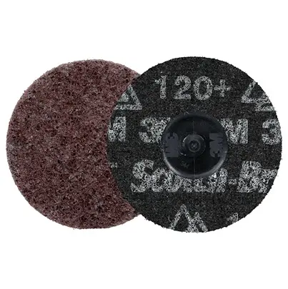 Produktfoto 1 von 3M Scotch-BriteTM Precision Heavy Duty Aluminiumbeschichtet Schleifscheibe Klett-Schleifscheibe Ø 3 in, Korngröße 25