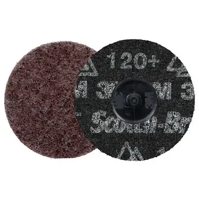 Produktfoto 1 von 3M Scotch-BriteTM Precision Heavy Duty Aluminiumbeschichtet Schleifscheibe Klett-Schleifscheibe Ø 3 Zoll, Korngröße 25