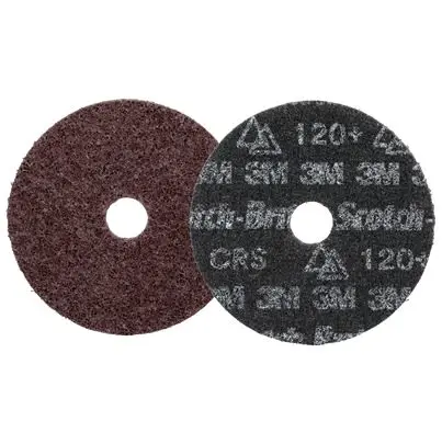 Produktfoto 1 von 3M Scotch-BriteTM Precision Heavy Duty Aluminiumbeschichtet Schleifscheibe Klett-Schleifscheibe Ø 5 Zoll, Korngröße 50
