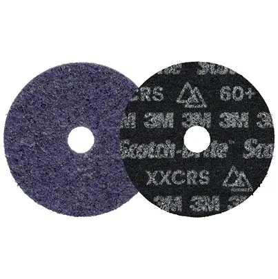 Produktfoto 1 von 3M Scotch-BriteTM Precision Heavy Duty Aluminiumbeschichtet Schleifscheibe Klett-Schleifscheibe Ø 5 in, Korngröße 50