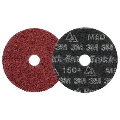 Produktfoto 1 von 3M Scotch-BriteTM Precision Heavy Duty Aluminiumbeschichtet Schleifscheibe Klett-Schleifscheibe Ø 5 Zoll, Korngröße 100