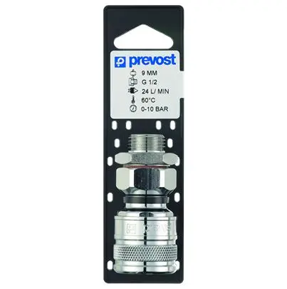 Produktfoto 1 von PREVOST ELS Hydraulik-Schnellkupplung Stecker, 1/2 in G