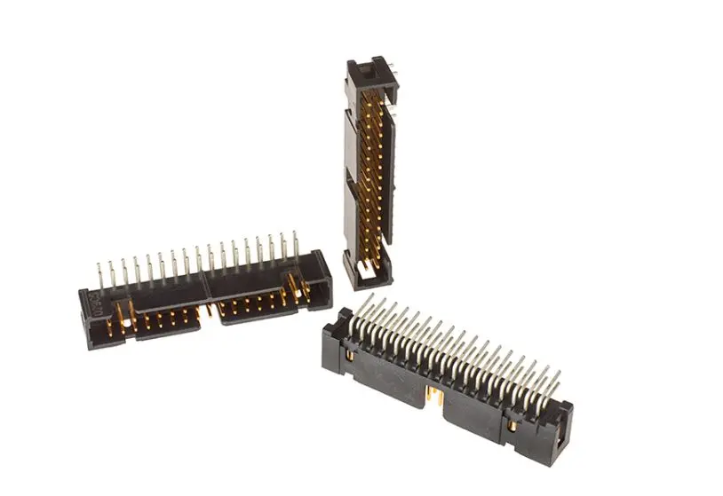 3M 2500 Leiterplattenleiste gewinkelt, 26-polig / 2-reihig, Raster 2.54 mm Raster Durchsteckmontage, Oberfläche,