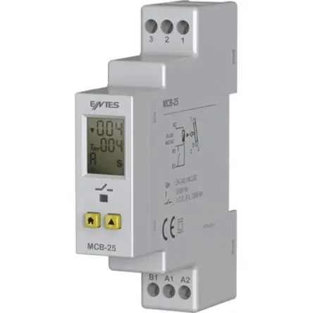 Produktfoto 1 von ENTES Miniature Circuit Breaker Zeitrelais, DIN-Hutschiene 240 V dc 24V ac, 240 V ac, 0.1 s to 999 h, 1 Kont. 4, 1