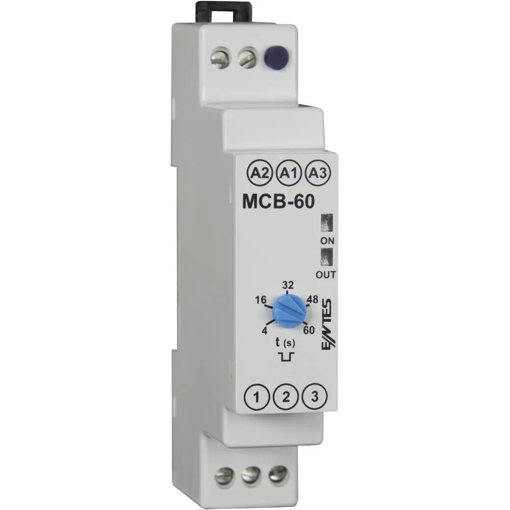Produktfoto 1 von ENTES MCB Zeitrelais, DIN-Schienen, 4 sec → 30 sec, 12 → 240V ac, 1 Kont. Zeitrelais, 1-poliger Wechsler