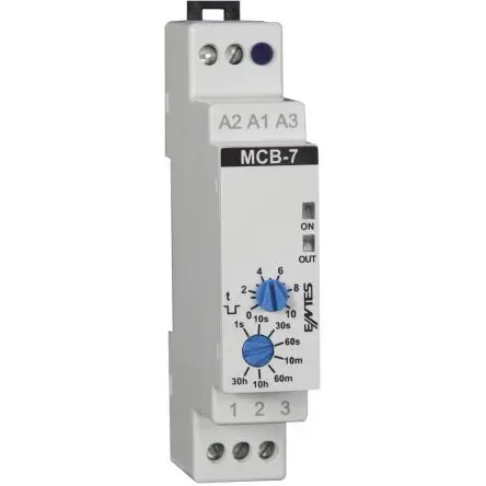 Produktfoto 1 von ENTES MCB Zeitrelais, DIN-Hutschiene 24 to 240 V dc V 24V ac, 240 V ac, 0.1 s to 30 h, 1 Kont. 4, 1 Wechsler