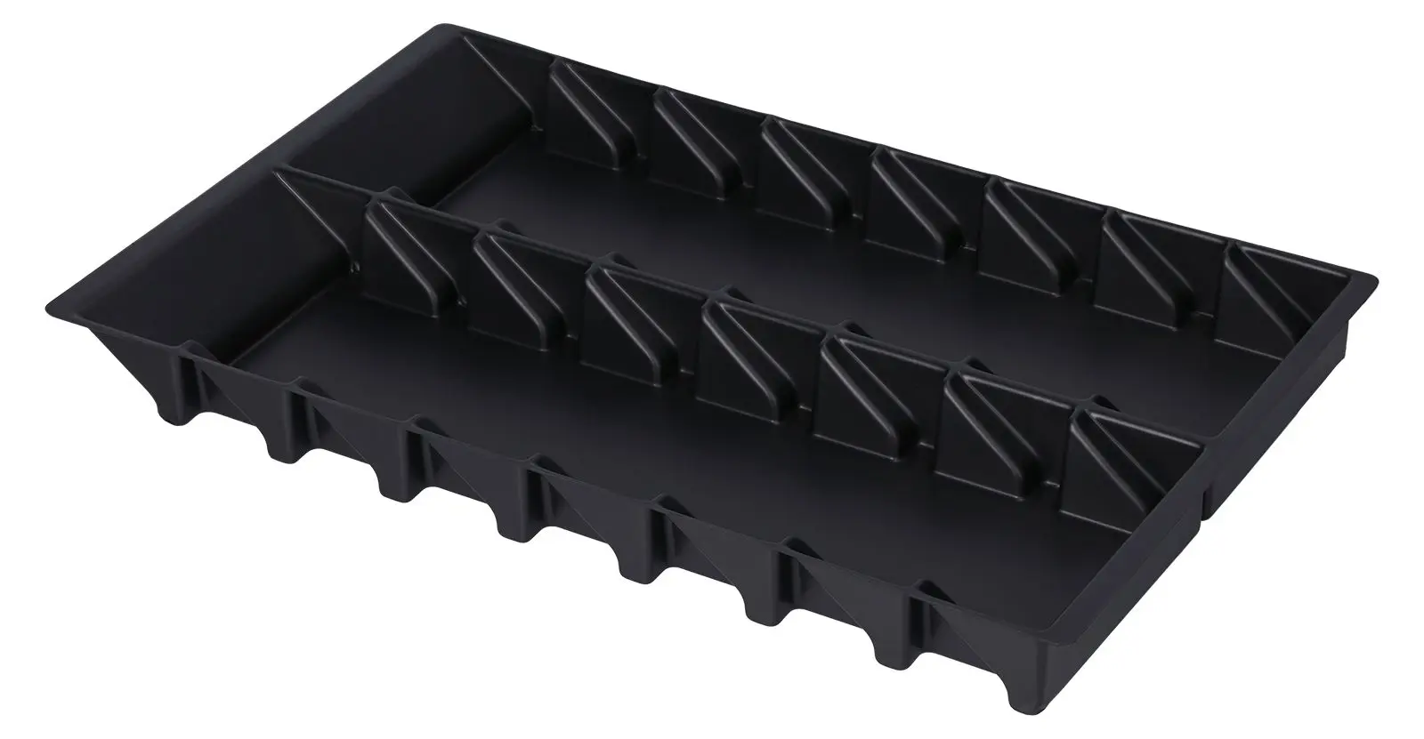 Produktfoto 1 von Licefa ESD-Box, Kunststoff Schwarz Verstellbare Fächer, 30 mm x 225 mm x 30 mm
