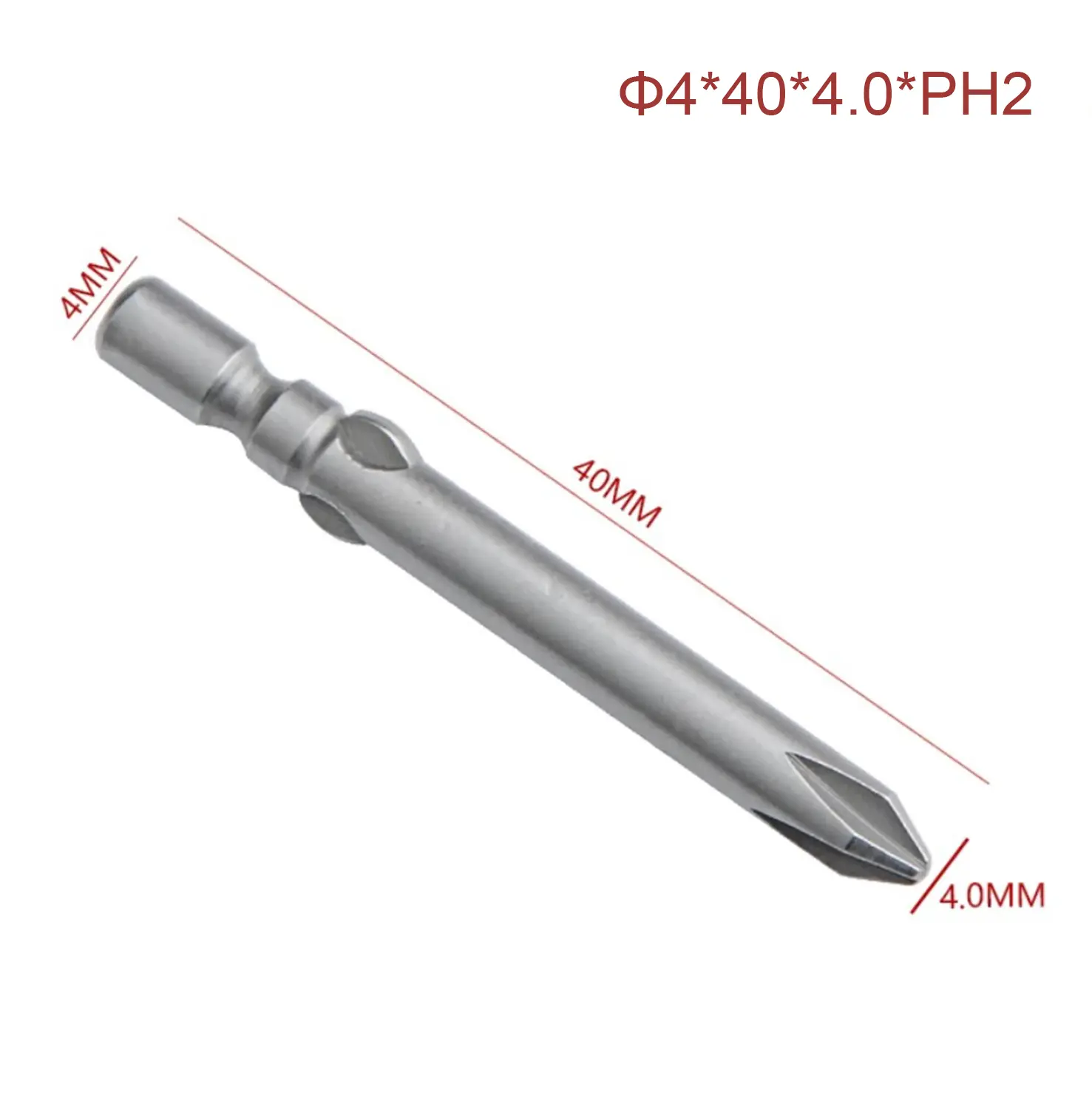 Produktfoto 1 von RS PRO 4 mm PH2 Kreuzschlitz-Schraubendreherbit, Phillips S2 Stahllegierung, 40 mm